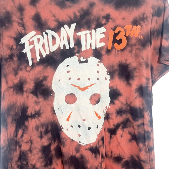 Torrid Black & Red Tie Dye Friday the 13th Short Sleeve Graphic Tee Women's 1X - Picture 3 of 5